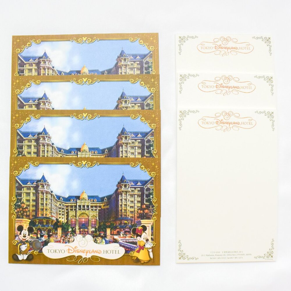 *TOKYO* Disneyland Hotel Resort Postcards (4pcs) and 3 Notepads - NEW!